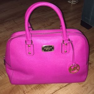 Michael Kors Pink Leather Cross Body Bag